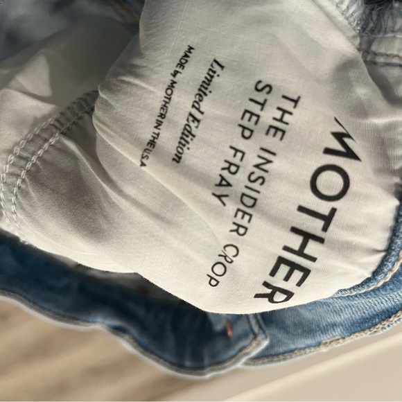 NWT Mother Denim Light Wash Limited Edition Insider Crop Step Fray Jeans 27 - Picture 9 of 9